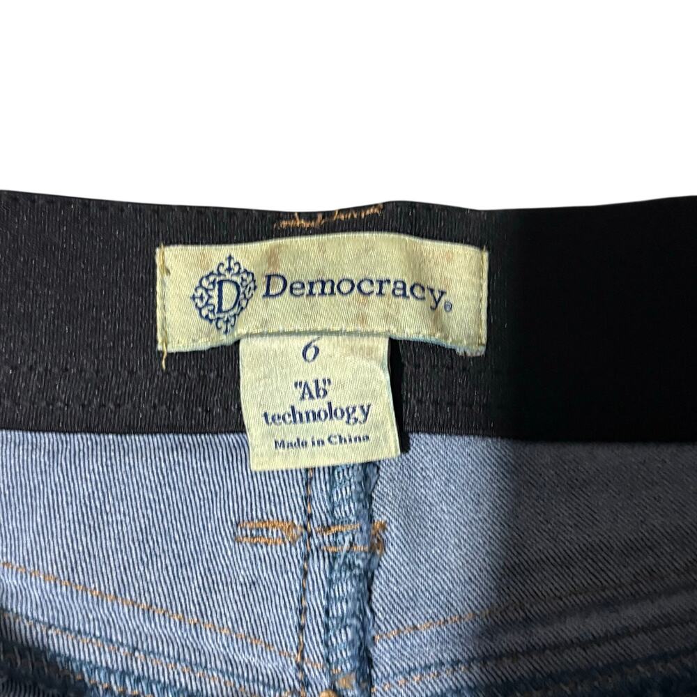 Democracy Ab Technology‎ Women’s Dark Wash Denim Jeans Size 6 Skinny Mid-Rise - Picture 3 of 8